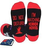 AURIXTAL Halloween Horror Socks for Men, Horror Movie Gifts, for Terrifier Film Lovers
