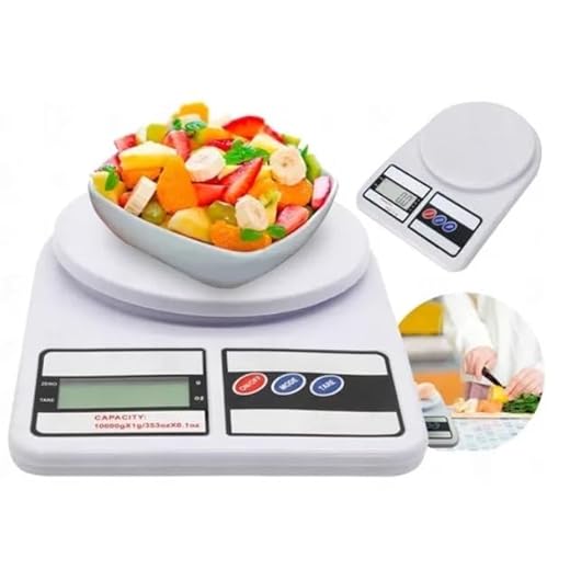 BRIWAX Balança Digital de Cozinha Até 10kg Alta Precisão de Confeitaria Culinária Fitness para Alimentos