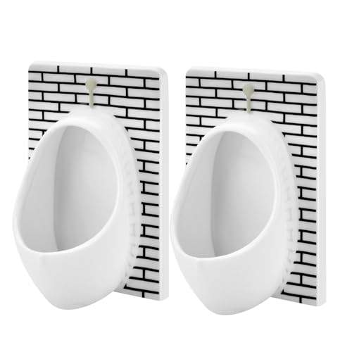 Gag Gift for Adult Parties – Urinal Shot Glasses (2-Pack) – Hilarious White Elephant Drinkware