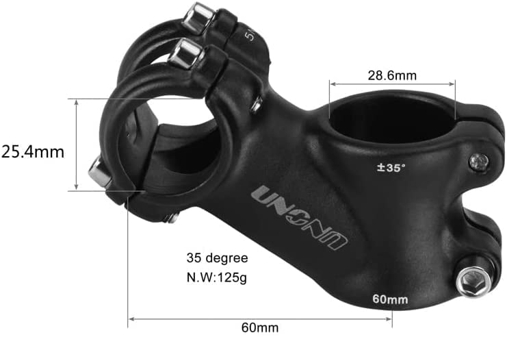 Attacco manubrio FOMTOR 25.4 60mm Attacco manubrio MTB da 35 gradi per manubrio MTB per mountain bike Road Bike BMX MTB