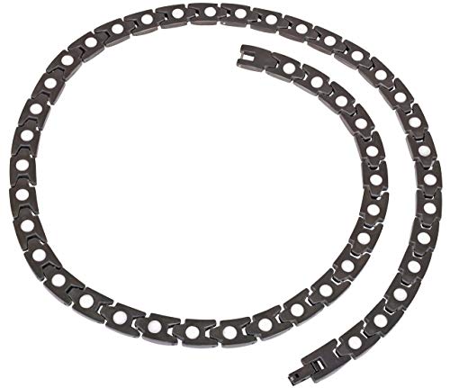 Smarter Lifestyle Elegant Titanium Magnetic Therapy Necklace For Men And Women, Pain Relief For Neck Arthritis Migraine Headaches Shoulders And Back - Magnetic Necklaces For Men Women (Gunmetal Gray) #TOP7