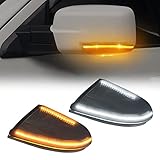 CAFOPAR LED Side Mirror Marker Lights for dodge ram 1500 2500 2010-2018 classic 2019-2021, ram 1500 Side Mirror Lights sequential Amber Turn Signal Lights & Running, Replace OEM Mirror Markers Lamps