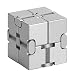 Xtozon Infinity Cube New Version, Aluminum Metal Fidget Finger Cube Toys - Office Decompression Toys Prime for Stress and Anxiety Relief/ADHD, Gifts for Adult and Kids, Cool Stuff.