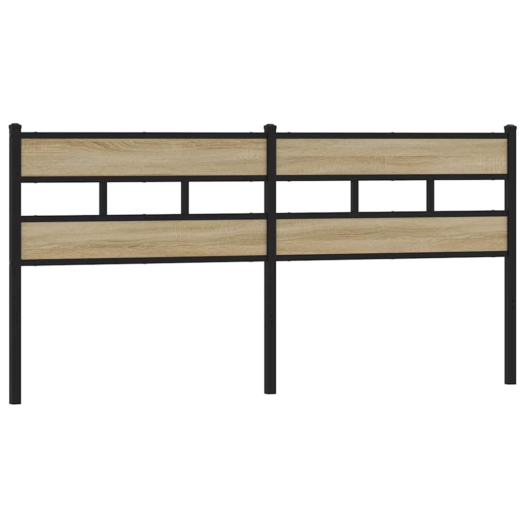 vidaXL Replace Headboard, Bed Header for Bedroom Guest Room, Bed Headboard for Double Bed, Headboard, Sonoma Oak 180 cm Iron and Engineered Wood