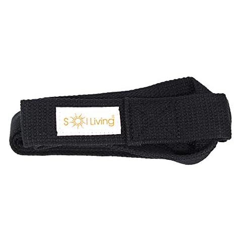 Sol Living Carry Straps Black Cotton Yoga Mat Sling Adjustable Carrying Strap Fitness Exercise Strap Cover