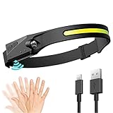 [Función de sensor] - Interruptor del sensor de movimiento. El linterna frontal camping potencia se puede encender / apagar moviendo la mano en el modo de sensor de movimiento.