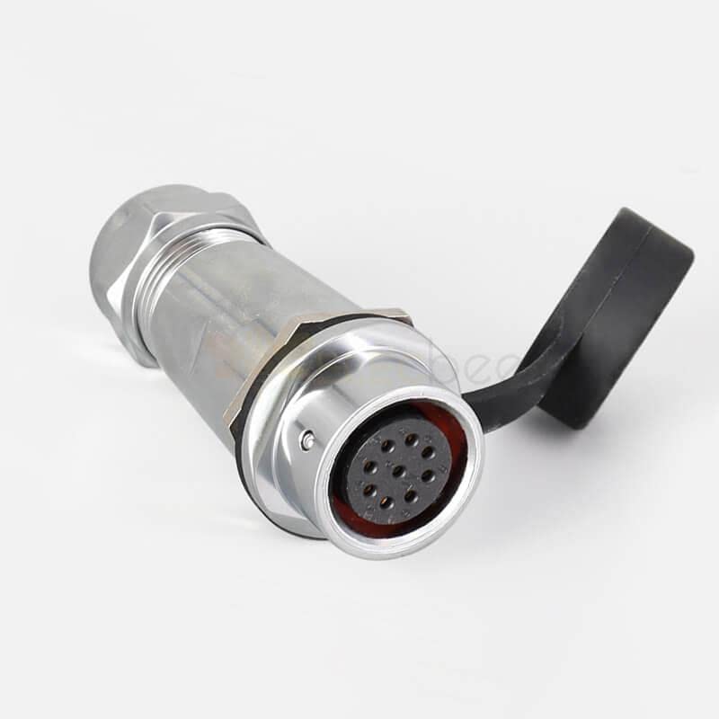 SF20 9 Pin Docking Camera Cable Male Female Docking Waterproof Circular Metal Aviation Industrial Push-Pull Quick