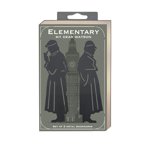 Marque-pages en métal de qualité supérieure sur le thème de Sherlock Holmes - Lot de 2