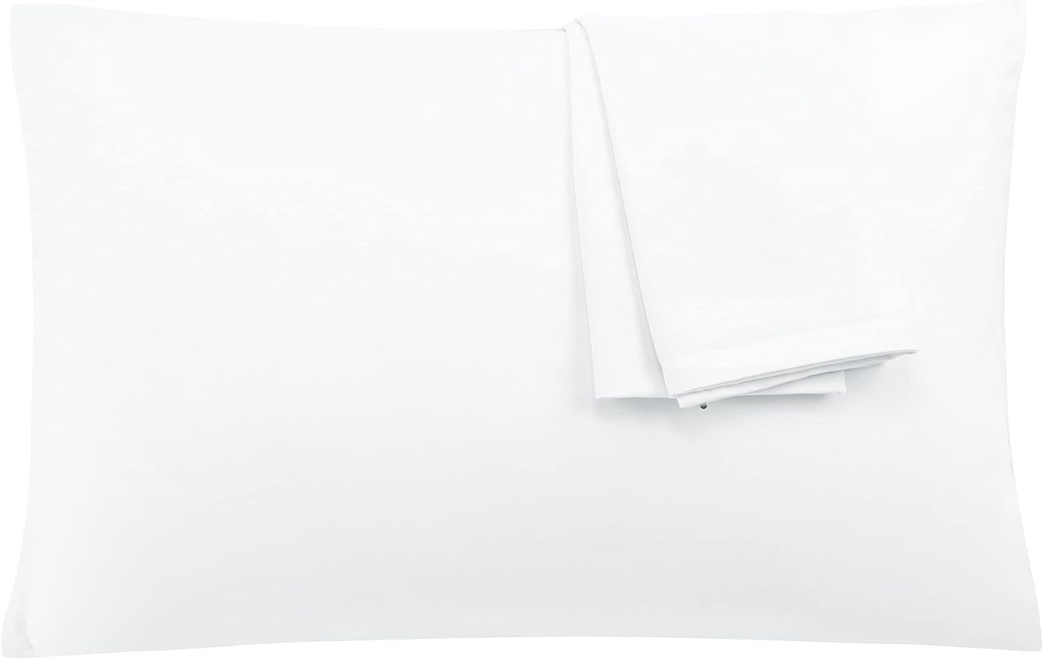 SAHARBEDDINGS Toddler Travel Pillowcase 2pk, 500 Thread Count, 100% Egyptian Cotton, Envelope Closer, Cooling, Breathable, White, 16x22inch, Machine Washable