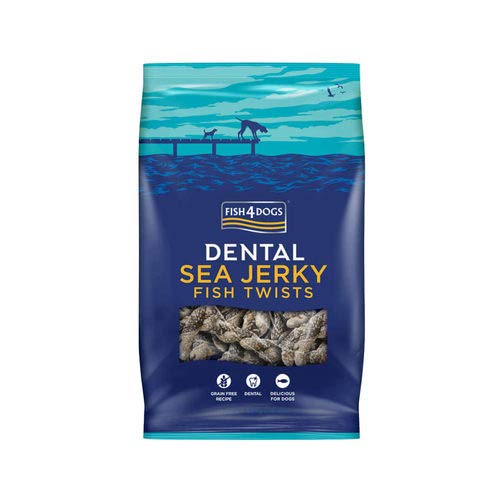 Fish4Dogs Dental Sea Jerky Twists, Pesce, 0,1 kg