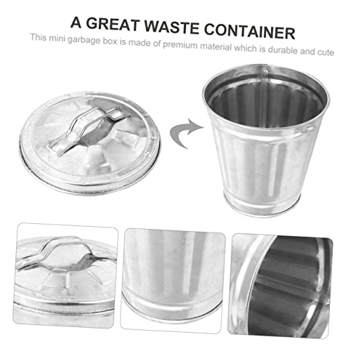 Ciieeo 4 Stück Kleiner Mülleimer mit Deckel Kreativer Abfallbehälter für Küche und Schlafzimmer Kompakte Müllcontainer aus Kunststoff Einfach zu Reinigen und Platzsparend – Bild 6