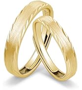 Meissa 2Pcs Couple Rings for Men and Women 925 Sterling Silver Wedding Band Matching Promise Ring...