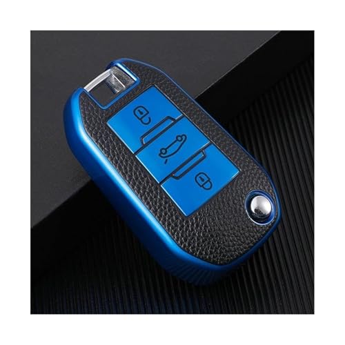 Coque de porte-clés voiture bleue pour vos trajets en C3 C5