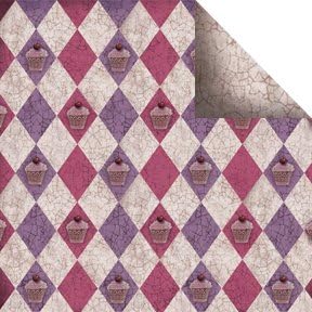 High Tea Double-Sided Paper 12"X12"-Fairy Cakes/Diamond Shapes