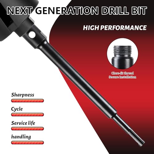LALAGO SDS Plus Mounting Shaft Extension 240 mm, M22 SDS-plus Attachment for Diamond Core Drill Bit (Thread Pitch 2 mm)