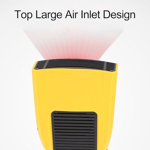 Yechiry Batteriebetriebene Heizung, Leise, um 360 Grad Drehbare Autoheizung, 2-Gang-Windschutzscheiben-Defroster-Defogger, Geeignet für BL1815 BL1820 BL1530-Batterie