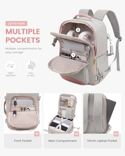 LOVEVOOK Ryanair Cabin Bags 40x30x20 Underseat Travel Bag Backpack, Carry-Ons Hand Luggage Bag for Ryan Air Plane, Womens Small Under Seat Rucksack for Travelling - Image 5
