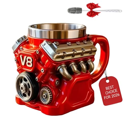 biqozi Ultimate V8 Engine Themed Coffee Mugs, 2026 New 3D