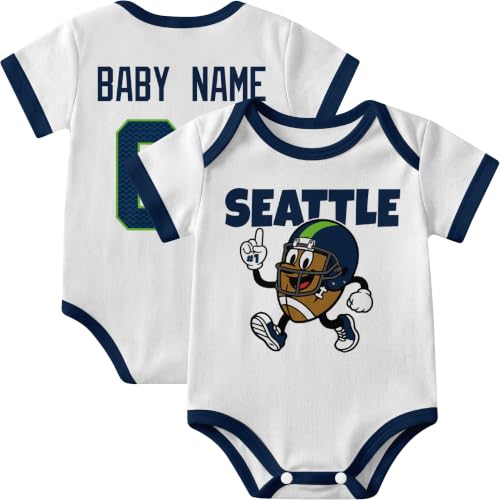 Image of KREDE Baby Clothes Custom Short Sleeves for Baby Boy Gifts | Custom Bodysuit with Number Name Gifts for Baby