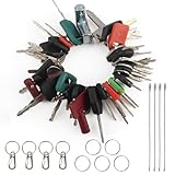 LEIMEND 68 Stück Baumaschinen schlüssel set universal schlüssel MIt Karabinerhaken Drahtschlaufen Schlüsselringe für Auto landwirtschaftliche Geräte Lastwagen Planiermaschinen Bulldozer