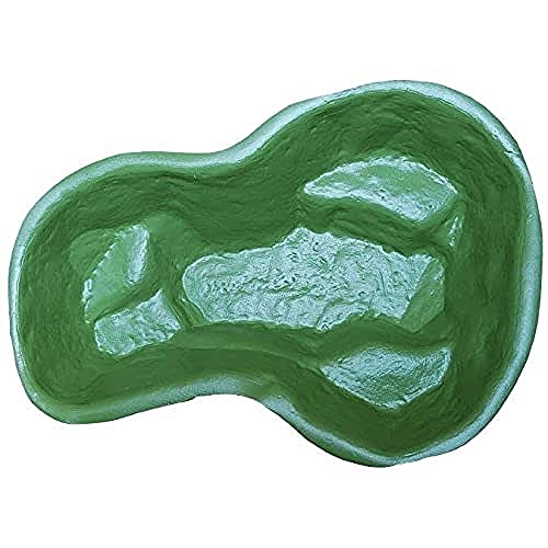 Laghetto da Giardino Preformato 220 Lt Giardini d'Acqua – Vasca Verde Modello Bracciano 136×100×34 per Pesci, Tartarughe, Ninfee, Piante Palustri e Stagni Artificiali da Esterno