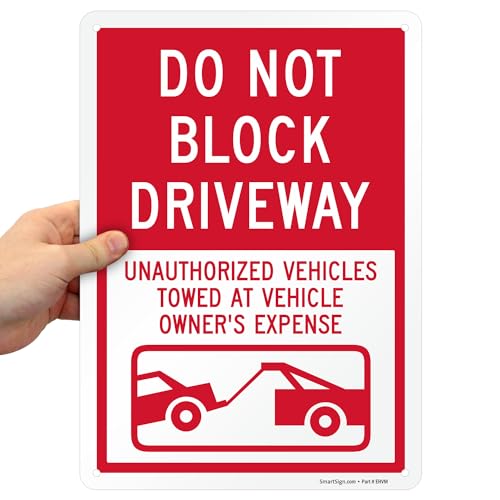 Panneau Do Not Block Driveway signalisation extérieure stationnement - 6