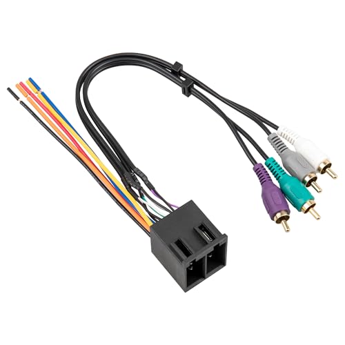 RED WOLF Radio Stereo Wire Harness W/AMP Amplifier Integration Connector