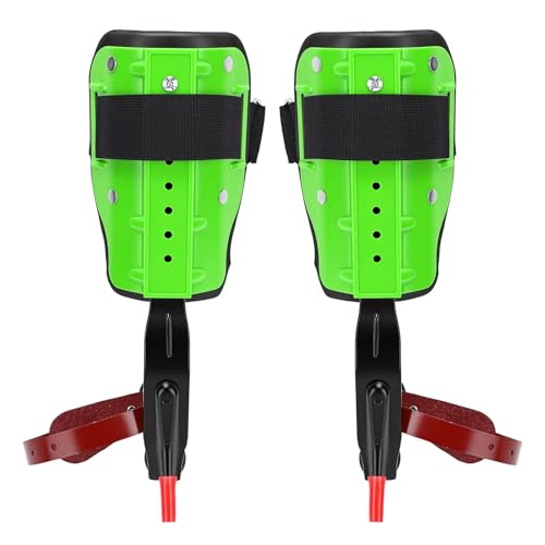 ZAICOLER Tree Climbing Gear, Steel Ergonomic Cowhide PU Leather Adjustable Spikes Set with Core Padded Lining & Flexible Strap Portable Layout for Tree Trimming Logging Orchard