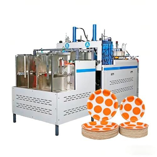 Paper Plate Manufacturing Machine with Customizable Setup, Supports Multiple Plate Sizes and Mold Options, Suitable for Commercial and Industrial Production