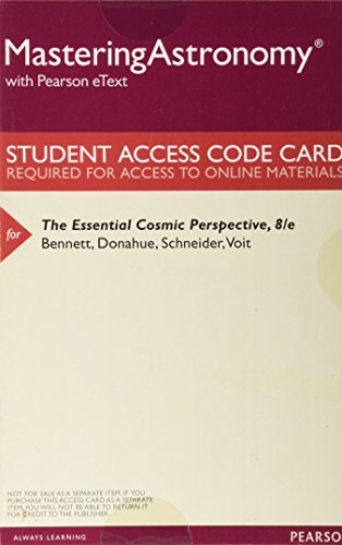 The Mastering Astronomy with Pearson eText -- ValuePack Access Card -- for Essential Cosmic Perspective