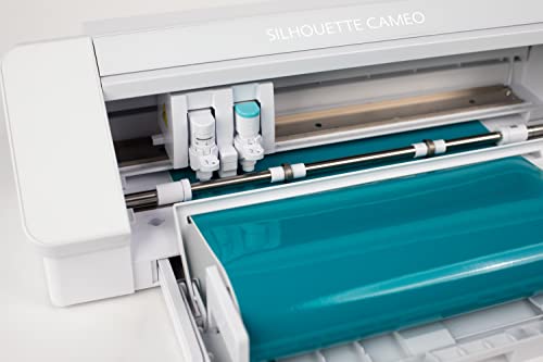 Silhouette Cameo 4 with Bluetooth, 12" Cutting Mat, Autoblade 2, 100 Designs and Silhouette Studio Software - White Edition