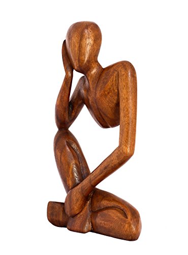 Estatua Decorativa Abstracta de Madera 12 pulgadas miniatura 3