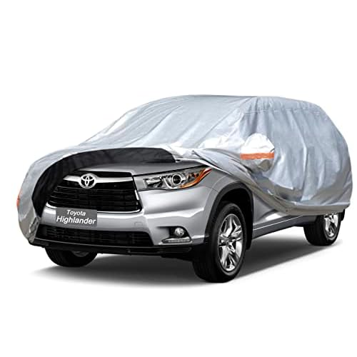 Car Cover Custom Fit Toyota Highlander (2013-2025) Waterproof for Automobiles, Oxford Sun Rain Dust Snow Protection (Ships from US Warehouse, Delivery