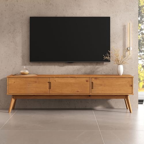 IDIMEX Tivoli Lowboard aus Massivholz, 180 cm Eiche Finish- TV...