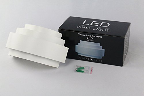 LIGHTESS Modern Sconces 7W Up and Down Wall Lights Hardwired LED Wall Lamp Indoor for Bedroom Hallway, Warm White, 3000K