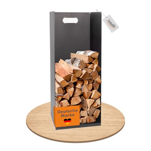Lemodo Kaminholzregal Metall, Brennholzregal, Metallregal für Kaminholz und Briketts, Holzaufbewahrung, Feuerholzregal, Holzregal, Kaminholzaufbewahrung,...