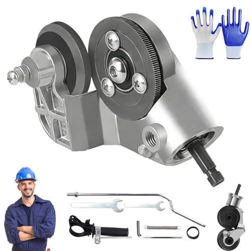 Titanium Drill Nibbler Sheet Metal Cutting Tool,Sheet Metal Cutter Drill Attachment,Electric Drill Plate Cutter,Electric Drill Shears Attachment Cutter Nibbler for Iron, White Sheet, Steel (1PCS)