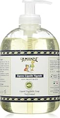 L'AMANDE - Sapone Liquido Mani e Corpo Vegetale Derivato dall'Olio di Oliva, Bagnoschiuma Gel Detergente Nutriente con Vitamina E, Sapone Mani e Docciaschiuma Naturale - Non Profumato, 500 ml