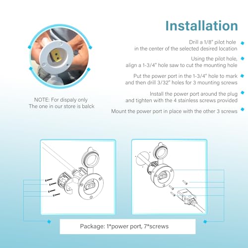 Câble Cannon Downriggers connecté via ce port d'alimentation encastré rapide