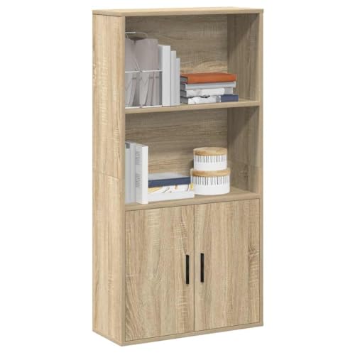 Estantería de madera de ingeniería roble sonoma 60x24x120 cm, LAPOOH Libreria Estanteria, Muebles Auxiliares, Estanterias Almacenaje, Mueble Almacenaje, Mueble Organizador, Estanteria Oficina - 860420