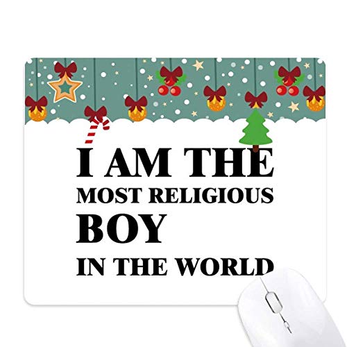 Tapis de souris Noël caoutchouc antidérapant I am the Religious Boy