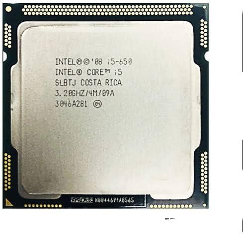 Core i5 650 3.2 GHz Upto 3.46 GHz LGA 1156 Socket 2 Cores 4 Threads 4 MB Smart Cache Desktop Processor(H55 Motherboard Required)