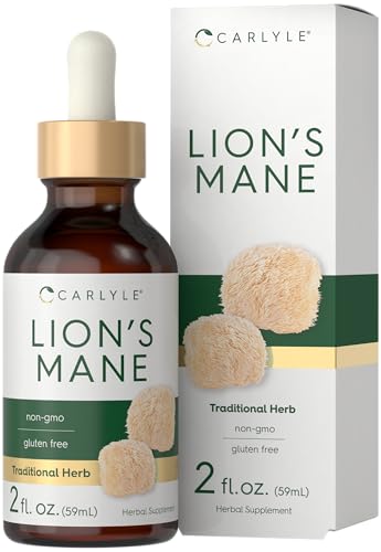 Carlyle Lions Mane Mushroom Supplement | 2 Fl Oz | Liquid Extract Tincture | Vegetarian | Non-GMO,
