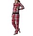Betsey Johnson Women's Microfleece Hoodie Pj, I Heart Plaid Ski Patrol, Medium