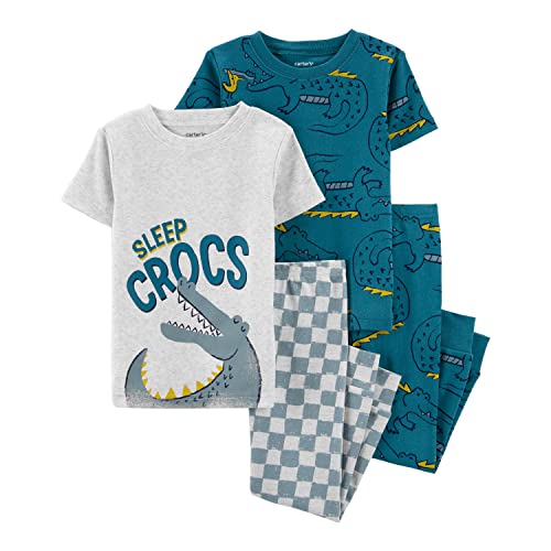 Carter's Conjunto de pijama de 4 peças, Crocs para Dormir, 3 Anos