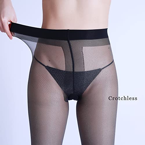 Image of Sahabowi Women's Sheer Tights, High Waist Pantyhose, Vintage Control Top Stockings,Shaping Pantyhose Slimming Butt Lifting