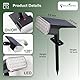 DINGLILIGHTING Wasserdichte Solarleuchten für draußen: IP65 Led Spot Licht Dekorationen für Garten - 3 Beleuchtungsmodi Solarbetrieben für Hof - Landschaft Weg Drive Patios 2PC Weiß