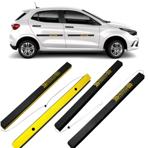 Protetor Magnético para Porta de Carro - 4 Peças - 2 Ímãs - Amarelo