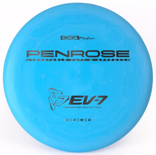 EV-7 Penrose Disc Golf Putter | Consistent Overstable Disc Golf Putter | Reliable Fade and Stable Flight | Small Bead Disc Golf Putter | Multiple Plastic Types Available (Colors Will Vary) (Medium)