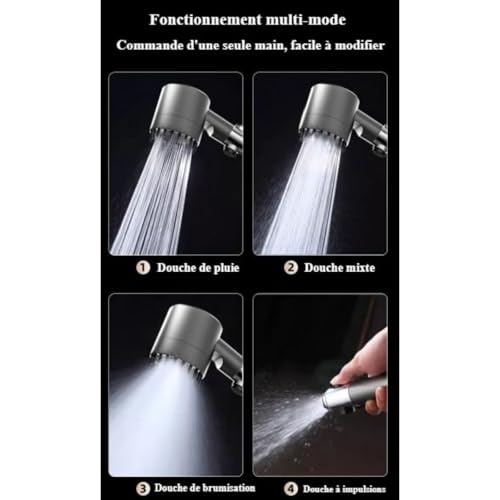 Douche filtrante contre la peau sèche et le manque de pression d'eau - 5